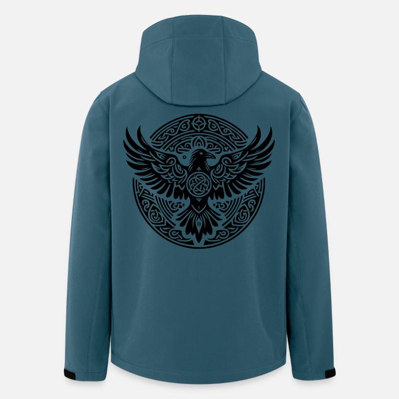 Corbeau triskel - Silence noir - Veste softshell homme en polyester recyclé Stanley/Stella - bleu pétrole foncé