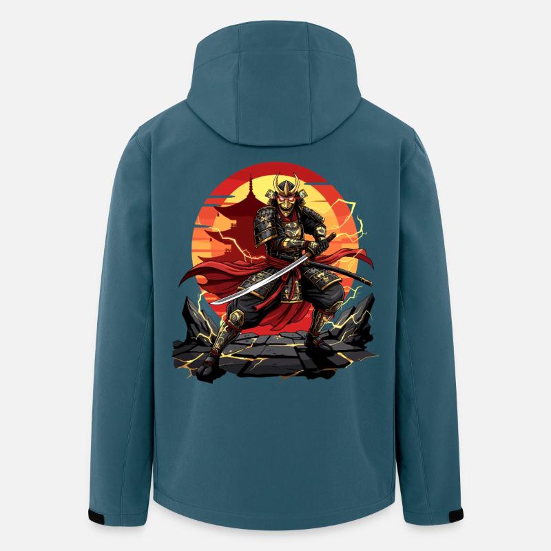 Otaku Samurai Krieger Japan Katana Design - Recycelte Männer Softshell-Jacke von Stanley/Stella - Dunkles Petrol