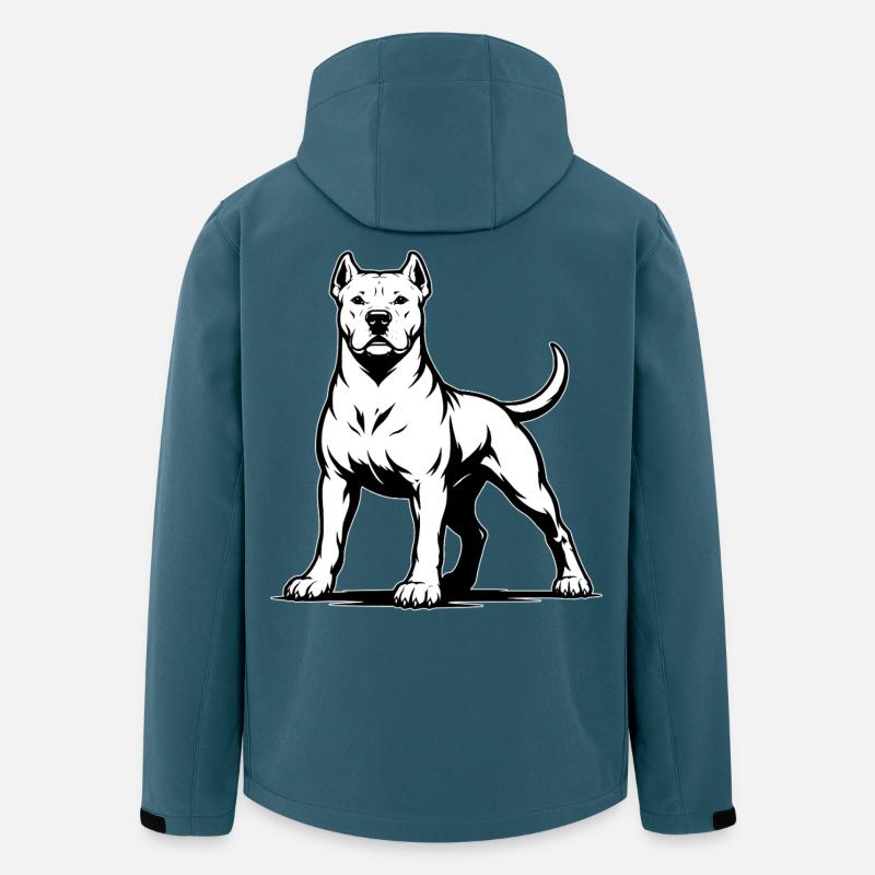 Dogo Argentino in stolzer Pose - Recycelte Männer Softshell-Jacke von Stanley/Stella - Dunkles Petrol