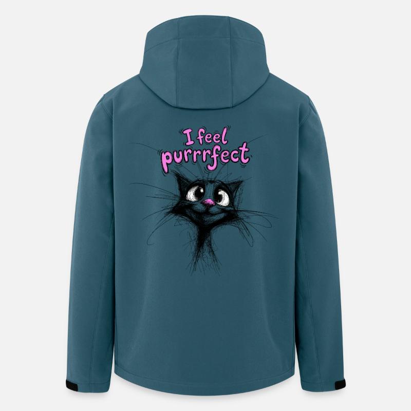 Cute Kittens - Je me sens parfaite - Veste softshell homme en polyester recyclé Stanley/Stella - bleu pétrole foncé