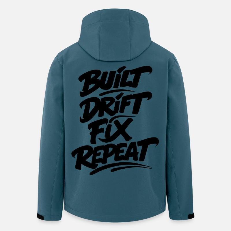 Built Drift Fix Repeat v2 - Men’s Recycled Softshell Jacket by Stanley/Stella - stargazer