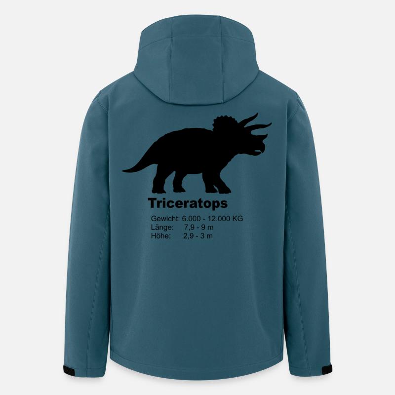 Triceratops Steckbrief – Dino Fakten - Recycelte Männer Softshell-Jacke von Stanley/Stella - Dunkles Petrol