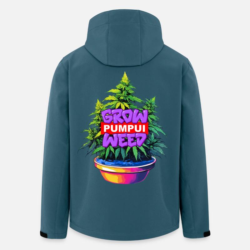 Grow Pumpui Weed - Recycelte Männer Softshell-Jacke von Stanley/Stella - Dunkles Petrol