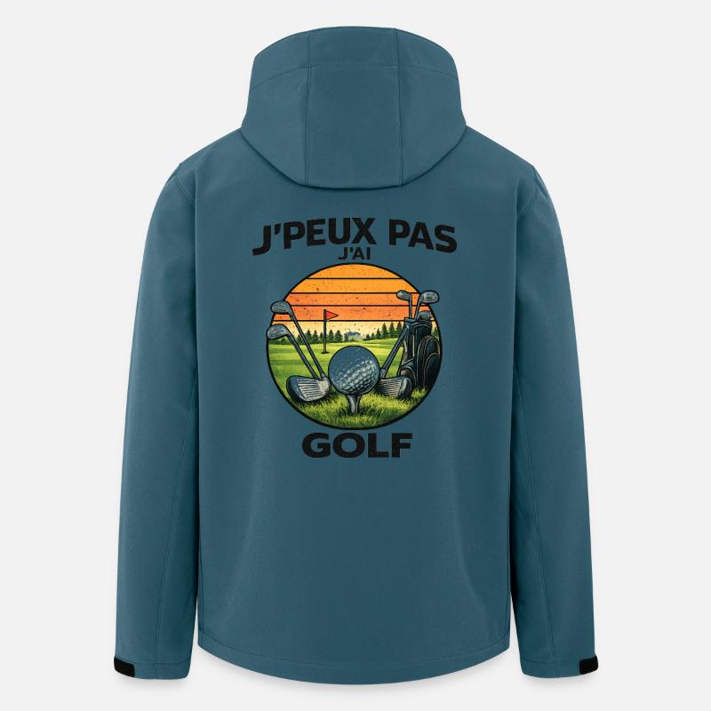 Golf Sunset Retro – Ich kann nicht - Recycelte Männer Softshell-Jacke von Stanley/Stella - Dunkles Petrol