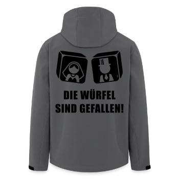 Les dés sont jetés! Enterrement de vie de garçon Mariée et marié B - Veste softshell homme en polyester recyclé Stanley/Stella -  - Dos - AI Model Male 185 light (185cm)