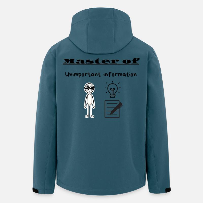 Meister unwichtiger Informationen - Recycelte Männer Softshell-Jacke von Stanley/Stella - Dunkles Petrol