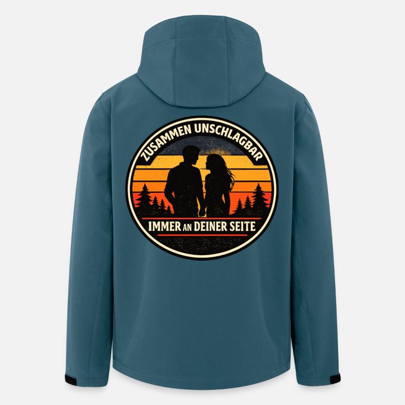 Zusammen unschlagbar Paar - Recycelte Männer Softshell-Jacke von Stanley/Stella - Dunkles Petrol