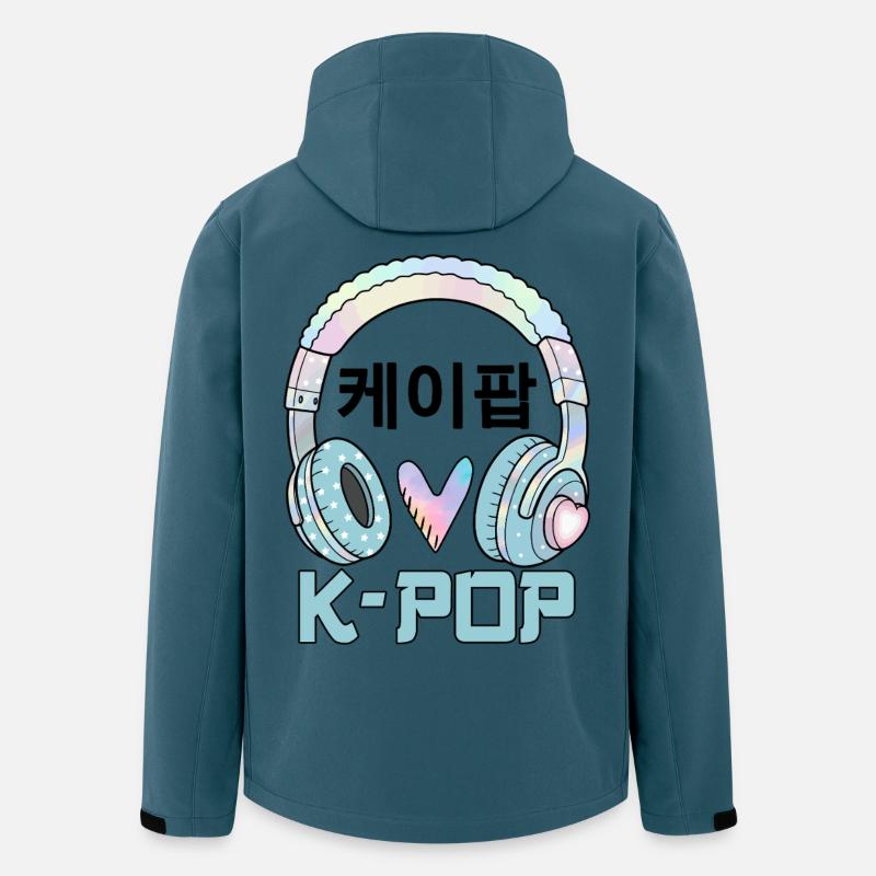K Pop 케이팝 - Recycelte Männer Softshell-Jacke von Stanley/Stella - Dunkles Petrol