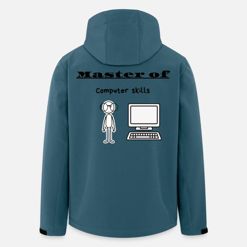 Master der Computerfähigkeiten - Recycelte Männer Softshell-Jacke von Stanley/Stella - Dunkles Petrol