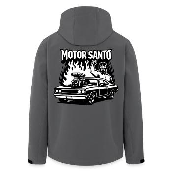 Motor Santo Feuerhotrod - Recycelte Männer Softshell-Jacke von Stanley/Stella -  - Hinten - AI Model Male 185 light (185cm)
