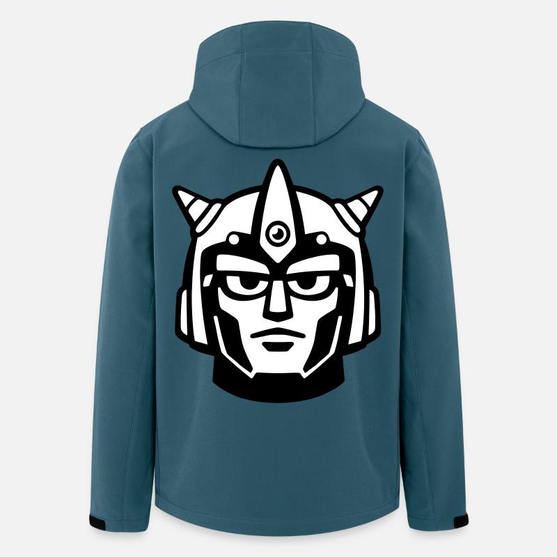 Casque de visage robot Doomforge - Veste softshell homme en polyester recyclé Stanley/Stella - bleu pétrole foncé