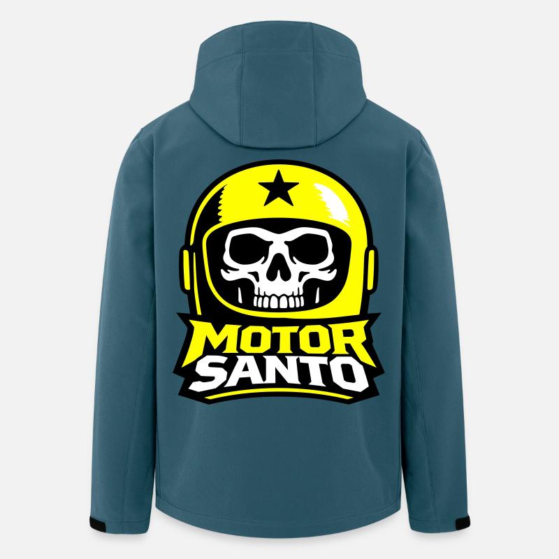 Motor Santo Schädel Logo - Recycelte Männer Softshell-Jacke von Stanley/Stella - Dunkles Petrol