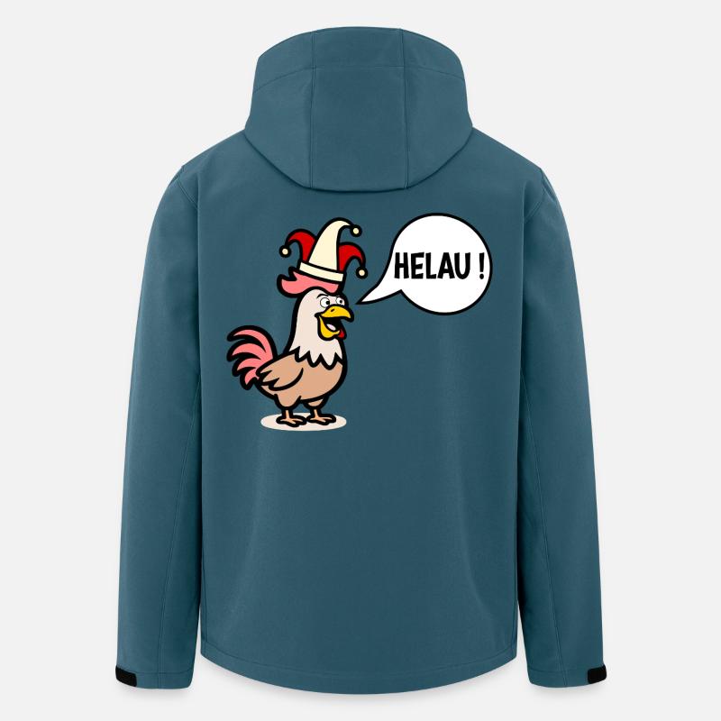 Hühner Prinzenmütze - Karneval Helau - Recycelte Männer Softshell-Jacke von Stanley/Stella - Dunkles Petrol