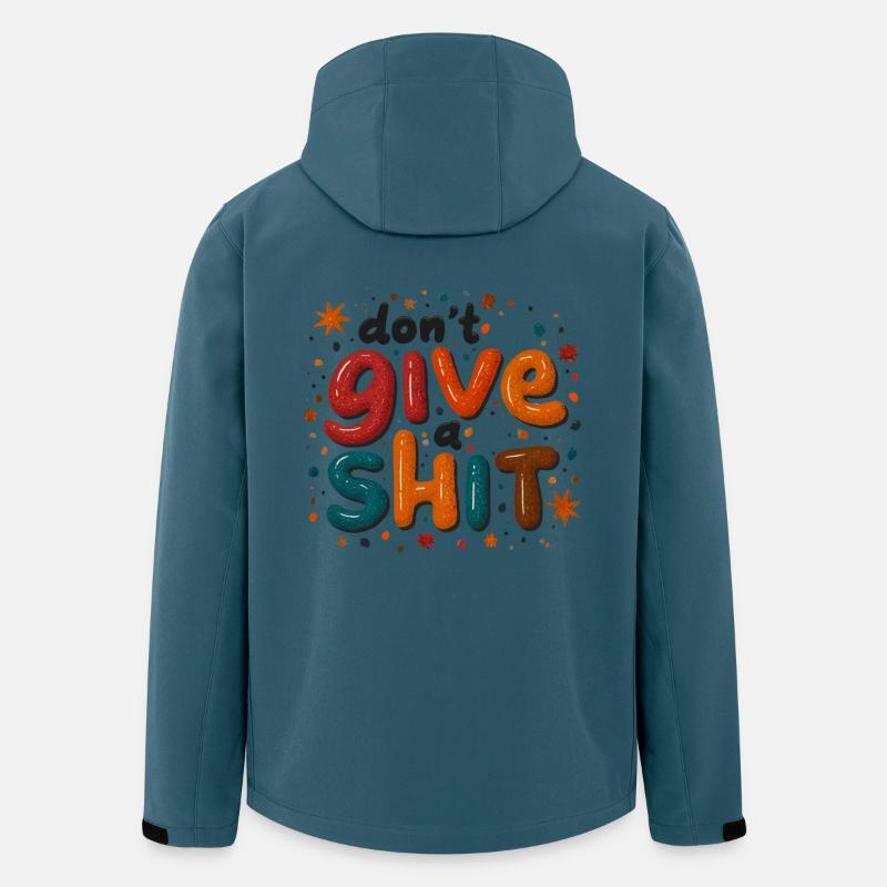 Gib niemals auf Farbexplosion - Recycelte Männer Softshell-Jacke von Stanley/Stella - Dunkles Petrol