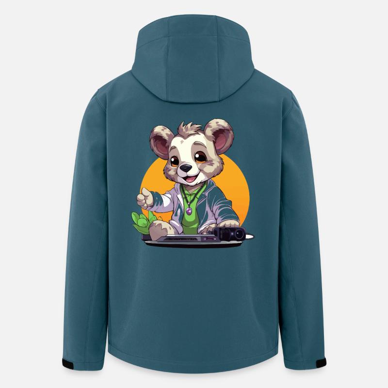 Tech-Koala Creator im Retrolook - Recycelte Männer Softshell-Jacke von Stanley/Stella - Dunkles Petrol