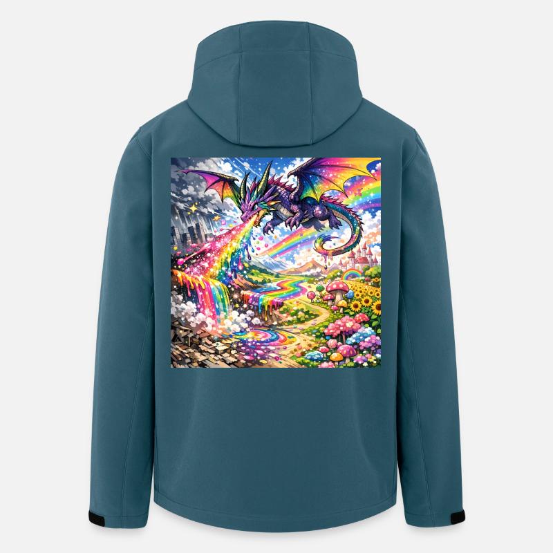 Schöpferdrache - Recycelte Männer Softshell-Jacke von Stanley/Stella - Dunkles Petrol