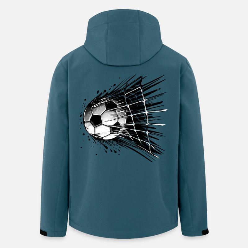 Fußball Ball - Recycelte Männer Softshell-Jacke von Stanley/Stella - Dunkles Petrol