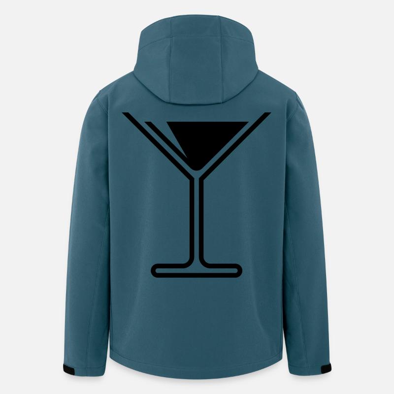 Cocktail / Cocktailglas / Martini – (Black) - Recycelte Männer Softshell-Jacke von Stanley/Stella - Dunkles Petrol