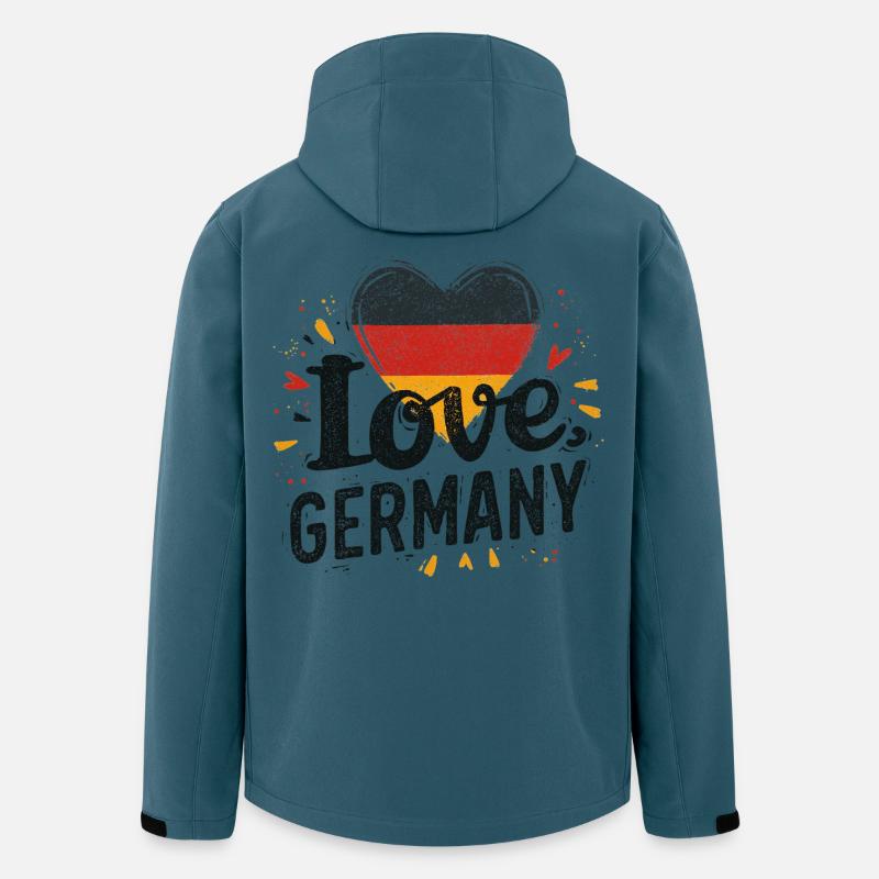 Deutschland Liebe - Recycelte Männer Softshell-Jacke von Stanley/Stella - Dunkles Petrol