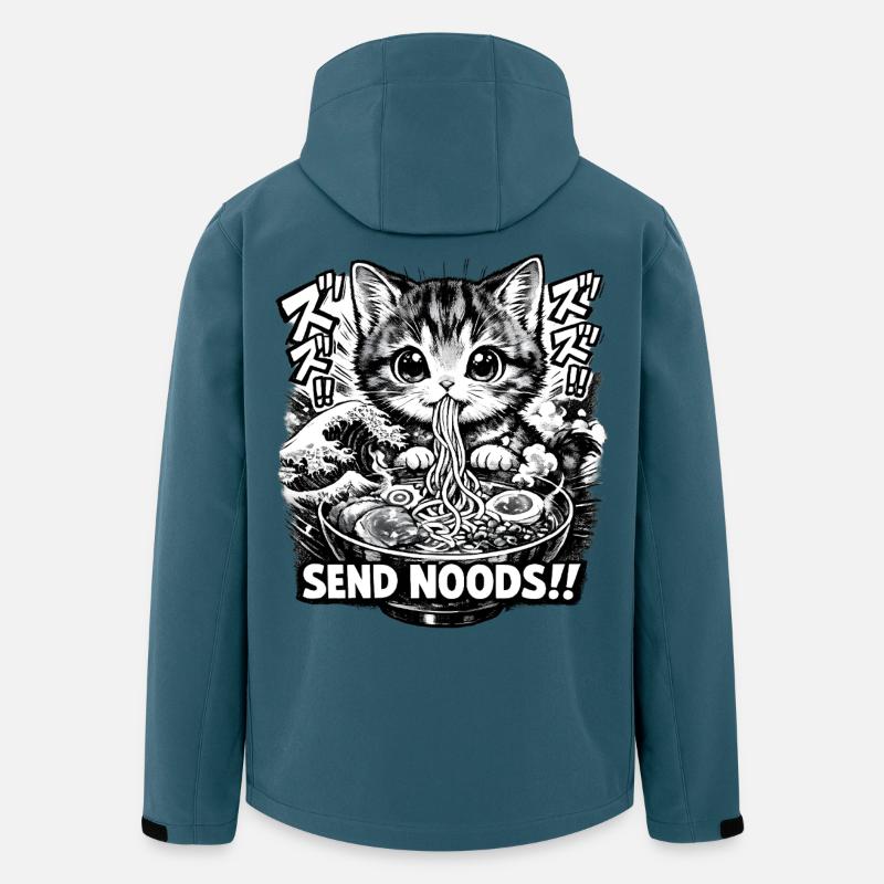Send Noods Ramen - Recycelte Männer Softshell-Jacke von Stanley/Stella - Dunkles Petrol