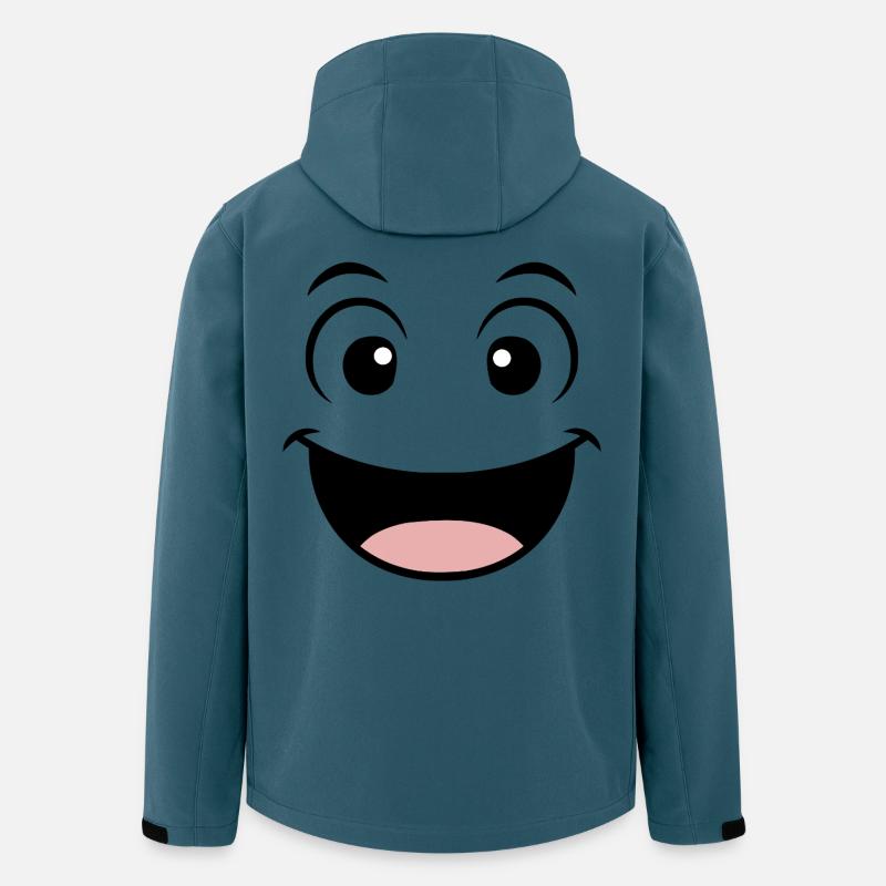 Gute Laune Gesicht - Recycelte Männer Softshell-Jacke von Stanley/Stella - Dunkles Petrol