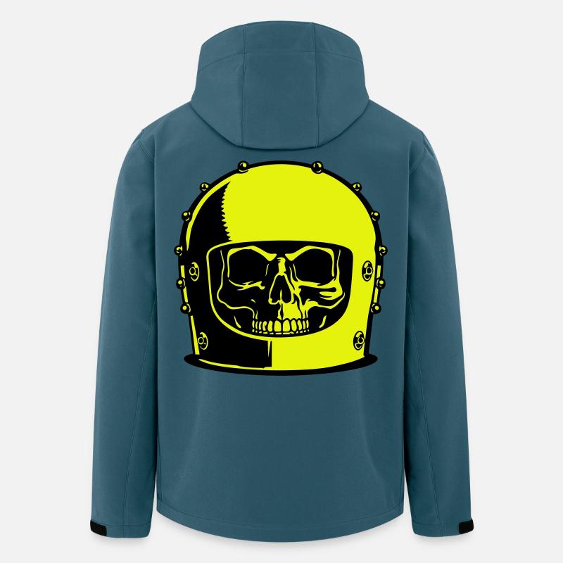 Skull Helm Popart - Recycelte Männer Softshell-Jacke von Stanley/Stella - Dunkles Petrol