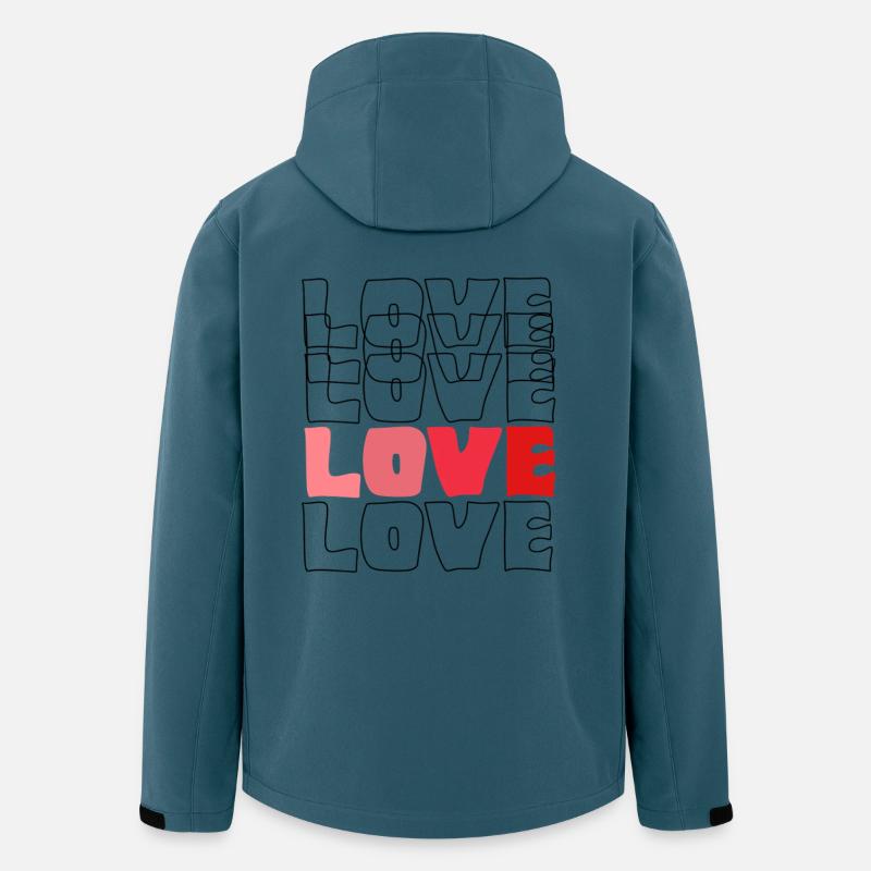 Timeless LOVE Art - Recycelte Männer Softshell-Jacke von Stanley/Stella - Dunkles Petrol