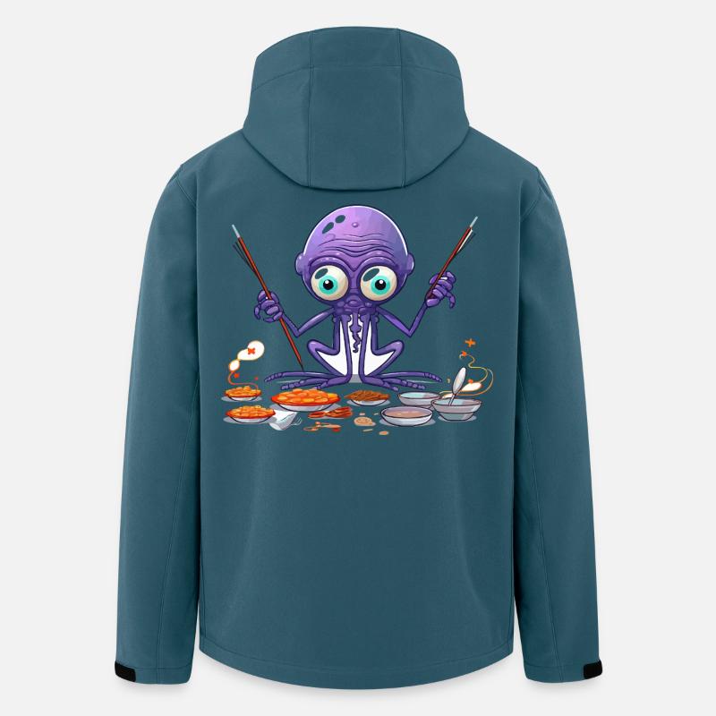 The Algae Octopus Chef - Men’s Recycled Softshell Jacket by Stanley/Stella - stargazer