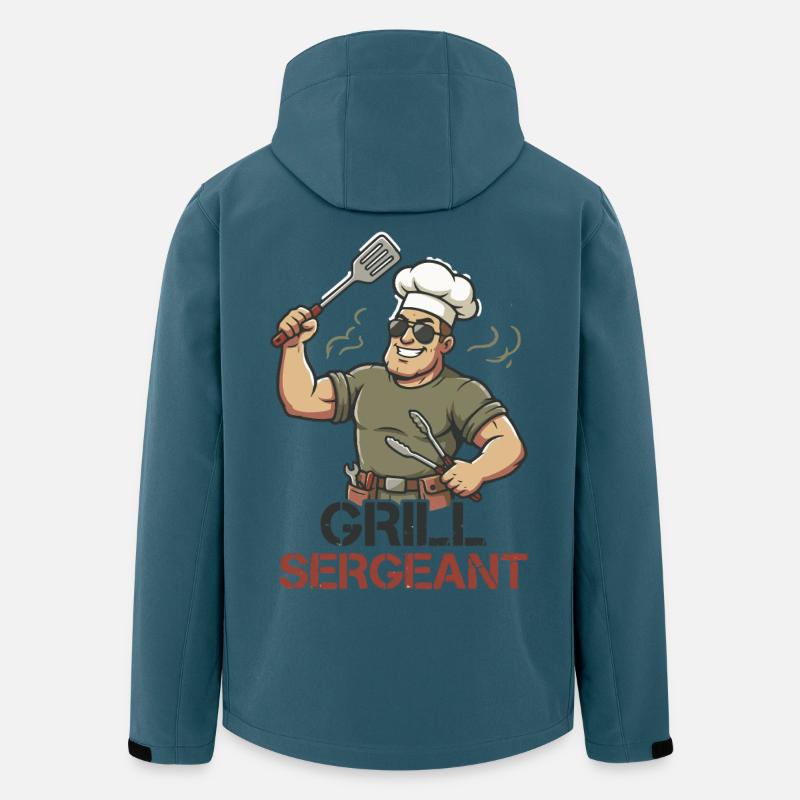 Grill Sergeant Lustiger BBQ Grillchef - Recycelte Männer Softshell-Jacke von Stanley/Stella - Dunkles Petrol