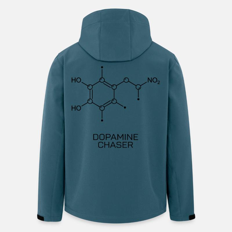 Molécule de recherche de dopamine - Veste softshell homme en polyester recyclé Stanley/Stella - bleu pétrole foncé