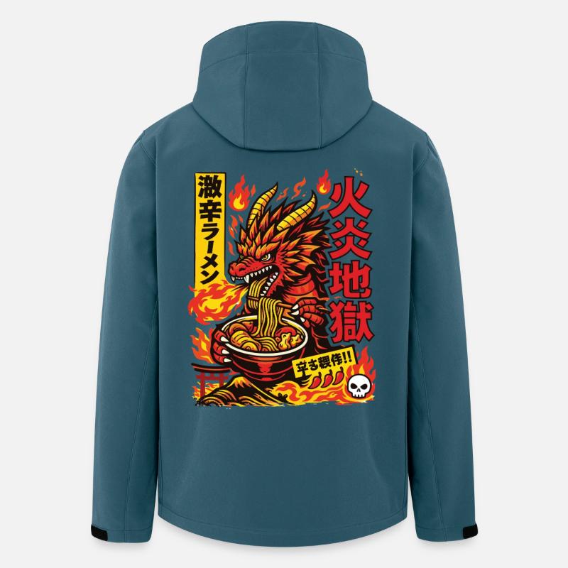 Drachen | Ramen | Nudelsuppe | extra scharf - Recycelte Männer Softshell-Jacke von Stanley/Stella - Dunkles Petrol