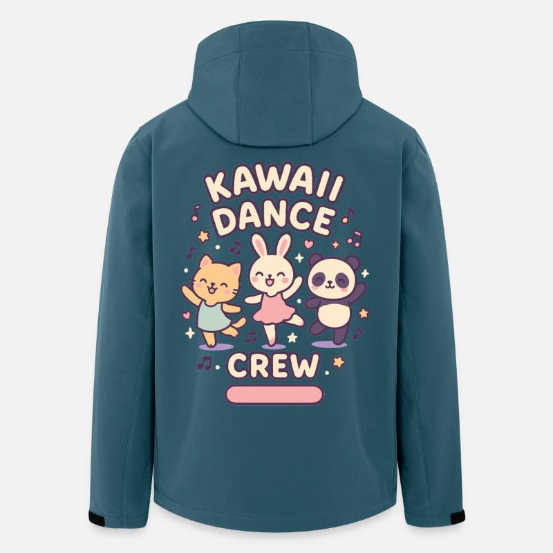 Kawaii Dance Crew | Cute animals dancing - Men’s Recycled Softshell Jacket by Stanley/Stella - stargazer