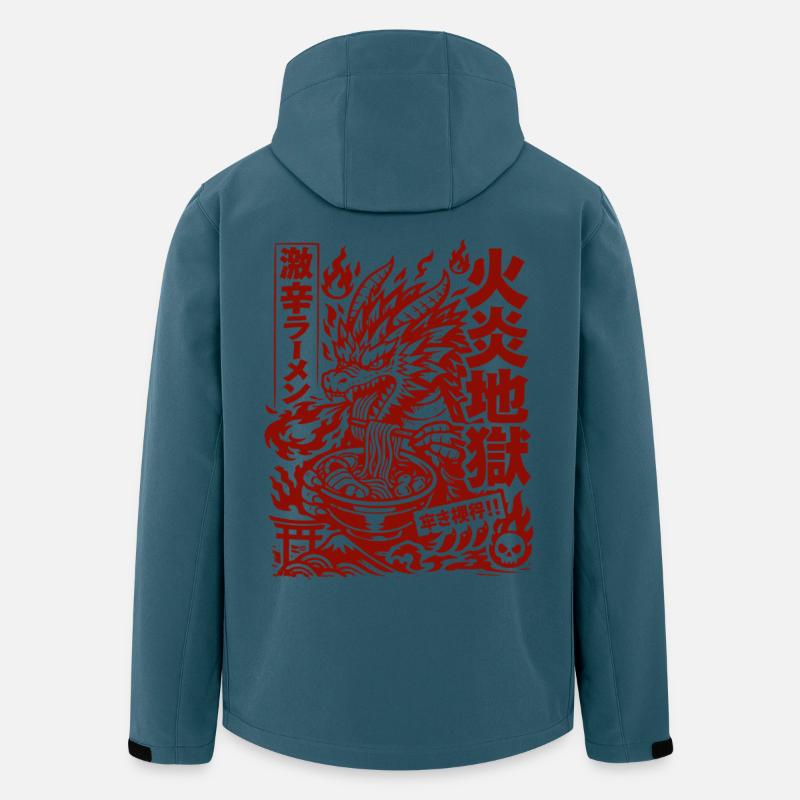 Drachen | Ramen | Nudelsuppe | extra scharf - Recycelte Männer Softshell-Jacke von Stanley/Stella - Dunkles Petrol
