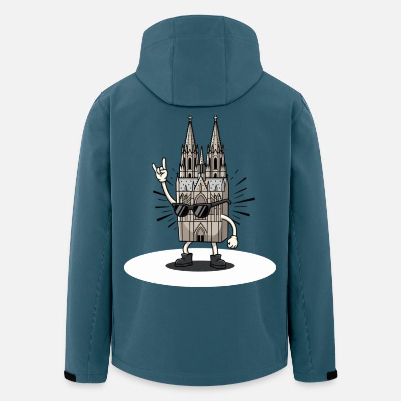 Karneval Rock Köln Geschenk Alaaf - Recycelte Männer Softshell-Jacke von Stanley/Stella - Dunkles Petrol