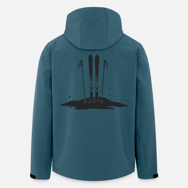 Ski im Schnee Wintersport Abenteuer - Recycelte Männer Softshell-Jacke von Stanley/Stella - Dunkles Petrol