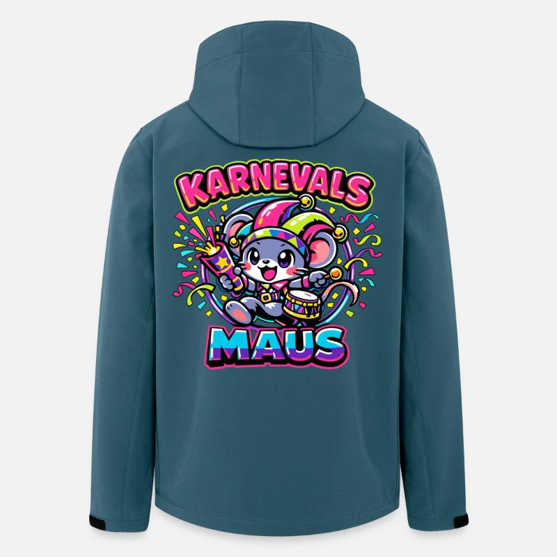 Karnevalsmaus Karneval Kostüm - Recycelte Männer Softshell-Jacke von Stanley/Stella - Dunkles Petrol