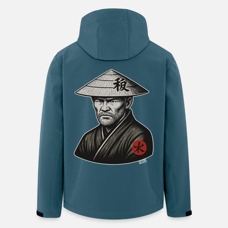 Reishut-Samurai-Krieger - Recycelte Männer Softshell-Jacke von Stanley/Stella - Dunkles Petrol