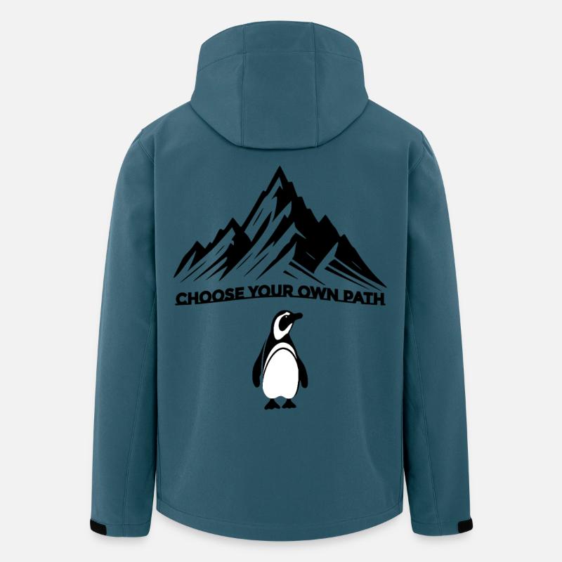Minimalistische Pinguin-Silhouette - Recycelte Männer Softshell-Jacke von Stanley/Stella - Dunkles Petrol