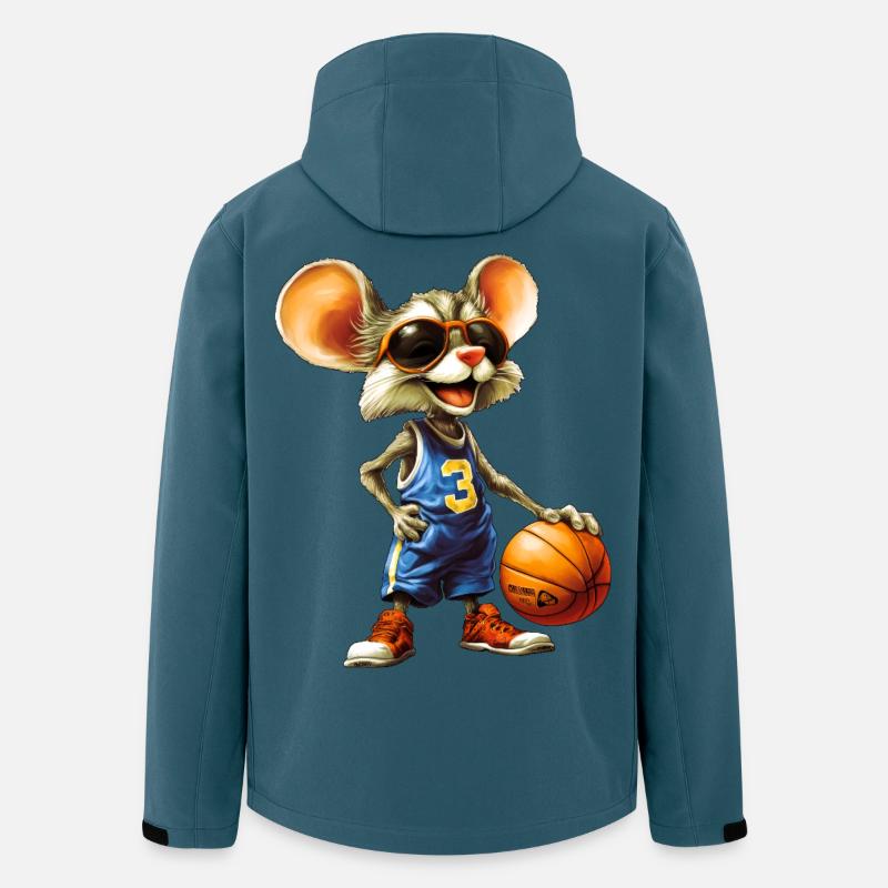 Mäuse Basketball - Recycelte Männer Softshell-Jacke von Stanley/Stella - Dunkles Petrol