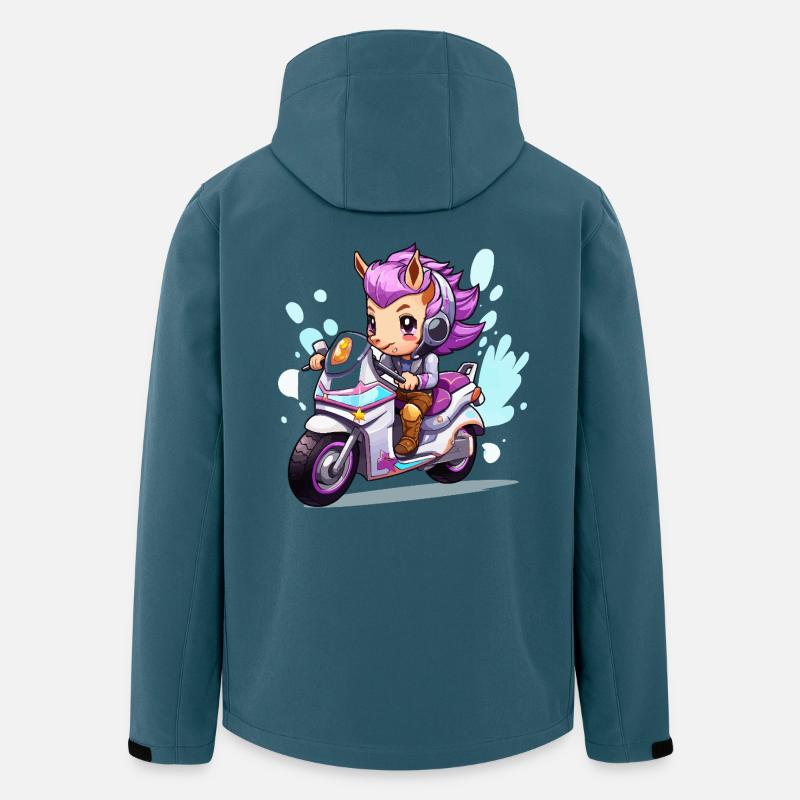 Chibi Motorradheldin - Recycelte Männer Softshell-Jacke von Stanley/Stella - Dunkles Petrol