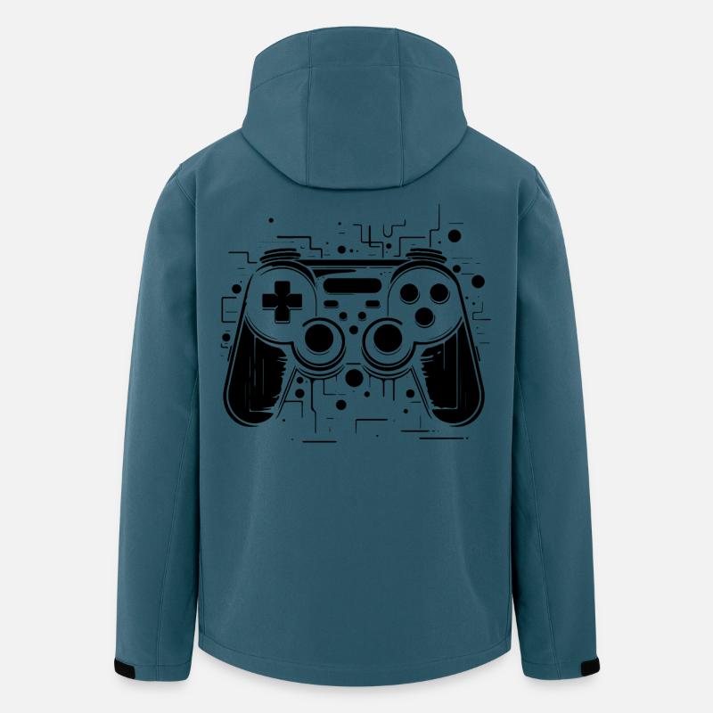 Spiel Controller - Recycelte Männer Softshell-Jacke von Stanley/Stella - Dunkles Petrol
