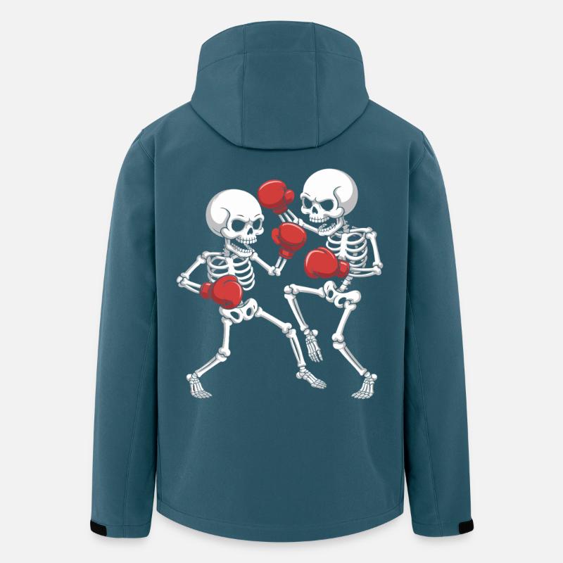 Skelettboxer Duell - Recycelte Männer Softshell-Jacke von Stanley/Stella - Dunkles Petrol
