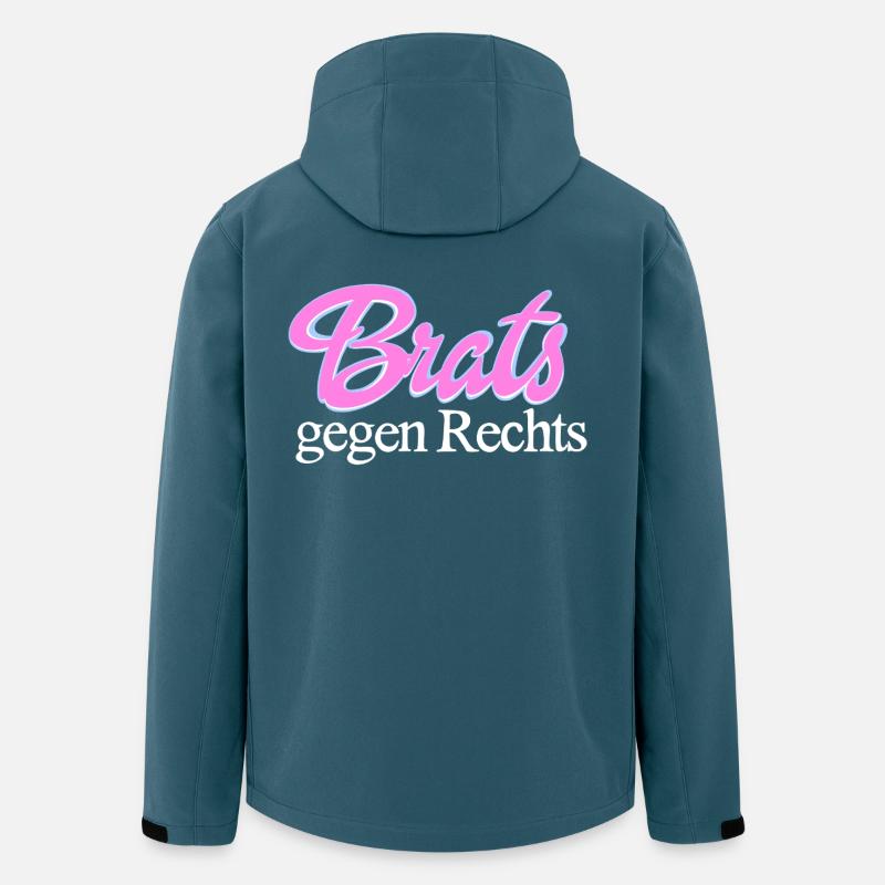 Brats gegen Rechts – Aktivismus-Statement - Recycelte Männer Softshell-Jacke von Stanley/Stella - Dunkles Petrol