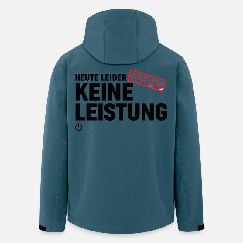 Heute leider keine Leistung – Offline Spruch - Recycelte Männer Softshell-Jacke von Stanley/Stella - Dunkles Petrol