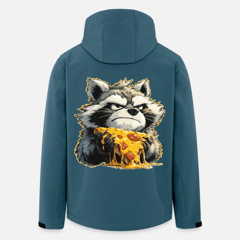 Pizza Waschbär Grimace - Recycelte Männer Softshell-Jacke von Stanley/Stella - Dunkles Petrol