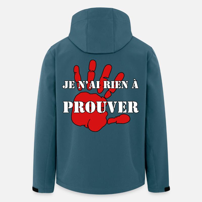 ICH HABE NICHTS ZU BEWEISEN. - Recycelte Männer Softshell-Jacke von Stanley/Stella - Dunkles Petrol