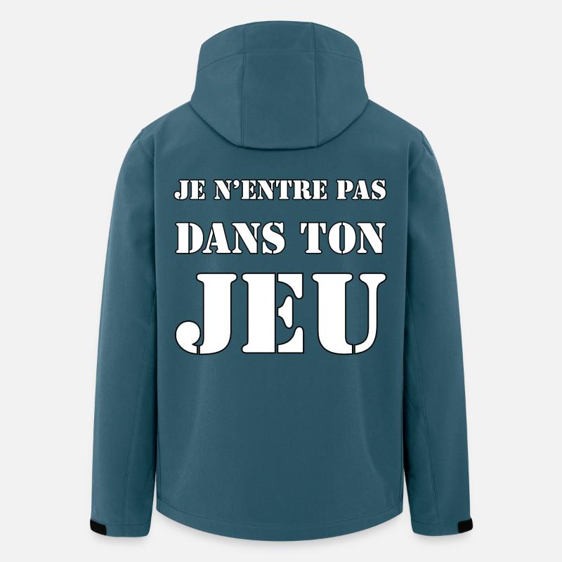 ICH SPIELE DEIN SPIEL NICHT. - Recycelte Männer Softshell-Jacke von Stanley/Stella - Dunkles Petrol