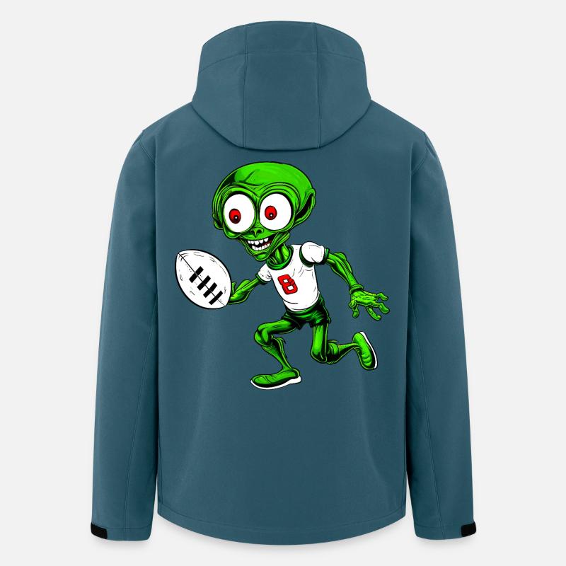 Rugbyspieler Alien - Recycelte Männer Softshell-Jacke von Stanley/Stella - Dunkles Petrol