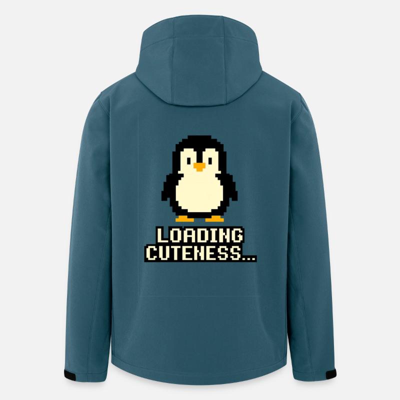 Mignonnerie de Pixel Penguin Charging - Veste softshell homme en polyester recyclé Stanley/Stella - bleu pétrole foncé