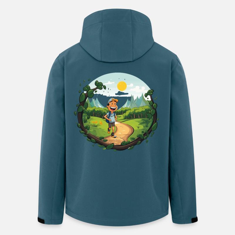 Hikers on the forest path - Men’s Recycled Softshell Jacket by Stanley/Stella - stargazer